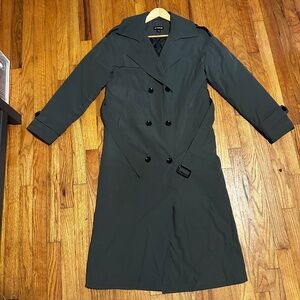 PrettyLittleThing ~ Green Trench Coat Size 6